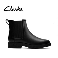Clarks Womens Nella Top Chelsea Boots - Black Leather