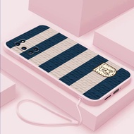 Tpu Bear with horizontal knitted stripe for Oppo A52 Oppo A92 Oppo F1S Oppo F11 Oppo F11pro Oppo F9/F9 PRO straight edge mobile phone case