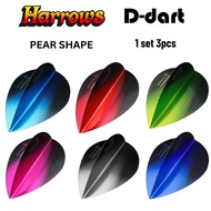 Harrows Dart Flights - PEAR  Shape  Sonic 100 Micron Darts Flight 3pcs/pack (SAYAP ARROW)