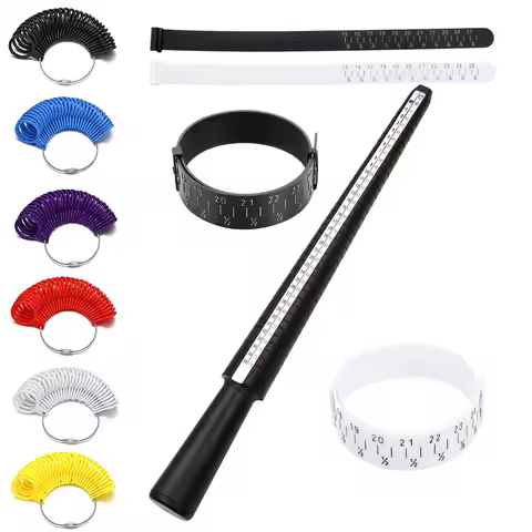 1 Pcs Professional Measuring Gauge Finger Ring Stick Sizer Mandrel Stick Finger Gauge Ring for DIY J
