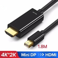 สาย 1.8M Mini DisplayPort DP to HDMI 4K 2160P Adapter Cable For Mac Pro MacBook