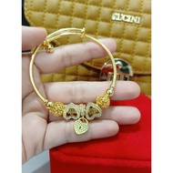 Gelang Tangan Pandora Beads Love Emas Suasa Sadur 375/18k