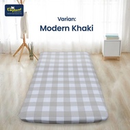 Elephant Folding Mattress Sheet Travel Bed Floor Mattress Cover - Modern Khaki, 90 x 190