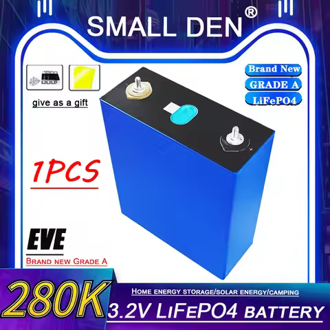 1pcs New 3.2V 280ah Lifepo4 Battery EVE 280K 3C Lithium Iron Phosphate Cells DIY 12V 24V 48V Electri