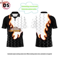 Fire Street Jersey Red Jersey Retro Collar Shirt Sublimation Jersey Custom Name Retro Viral