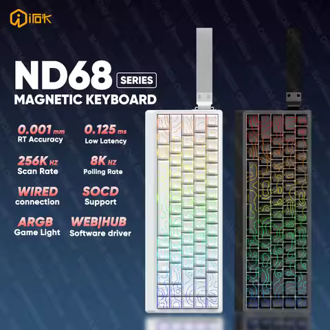 IROK ND68 ND68 Pro Mercury68 mars68 pro Wired Gaming Mechanical Keyboard Rapid Trigger 0.001mm 8K 0.