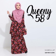 STOCK CLEARANCE | SAIZ XL CORAK RANDOM| SABELLA Queeny Baju Kurung Tak Payah Gosok