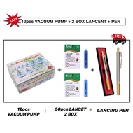 COMBO SET Set Bekam 12pcs cup + Jarum Bekam 26/28g + Pen Bekam 拔罐器