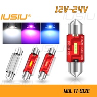 IUSIU 2PCS 12V-24V Festoon led 31mm C5W C10W 36mm 39mm 41mm Automobile Dome Light Car Truck Ceiling 