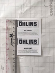 Sticker Tabung Shock Ohlins (Original Look alike) - Hitam Sticker Tabung Shock Ohlins sticker shockb