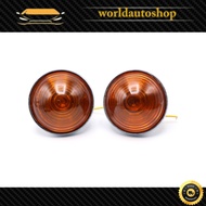 Round Side Dimmer Wire Type 2pcs Orange Lens Jeep Willys CJ3 CJ5 CJ6 CJ2A CJ3A CJ3B Year 1945-1975