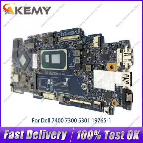 For Dell Inspiron 7400 7300 Vostro 5301 with i3 i5 i7 CPU Motherboard 19765-1 09298W 09750J 09JX16 0