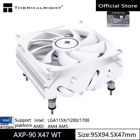 Thermalright AXP90-X47 ITX air-cooled radiator 47mm 4 heatpipe down-pressure CPU cooler supports LGA