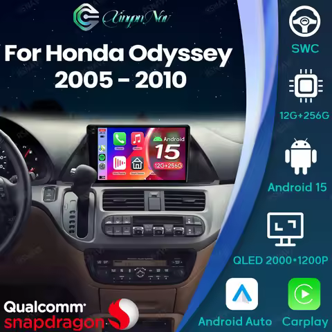 Android 15 For Honda Odyssey 2005 - 2010 GPS Viedo Player Qualcomm Car Radio DSP Head Unit Multimedi