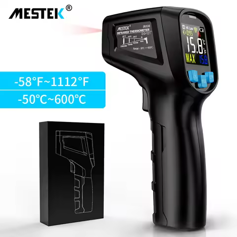 MESTEK IR03A / IR03B Handheld Infrared Thermometer -50~600℃ Industrial IR Termometro Temperature Tes