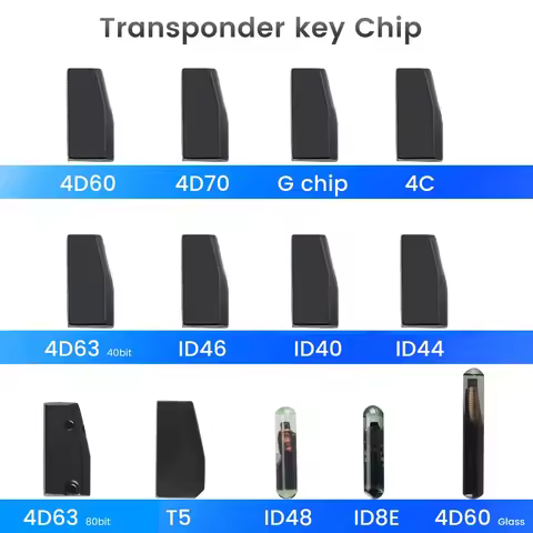 KEYYOU Transponder Remote Car Key Blank Chip 4D ID40 ID44 ID46 ID63 D48 ID60 Glass T5 4C G Chip Auto