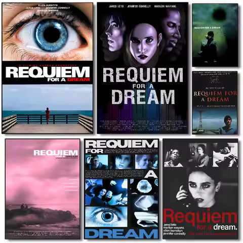 Requiem for a Dream Poster HD art sticky wall waterproof home living room bedroom bar aesthetic deco
