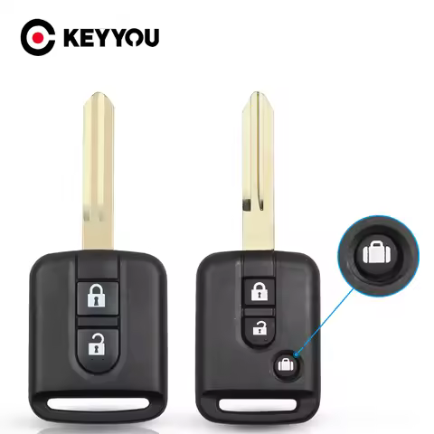 KEYYOU 5Pcs Remote Car Key Shell Case For Nissan Micra 350Z Navara X-TRAIL Qashqai Primera Note Alme