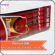 Diskon Pensil 2B Merah Hitam Pensil Komputer Zhong Hua 6151