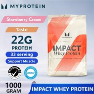 MyProtein Impact Whey Protein Strawberry Cream Protein Powder 1kg  (Buy 2kg Get Free Shaker Cup)