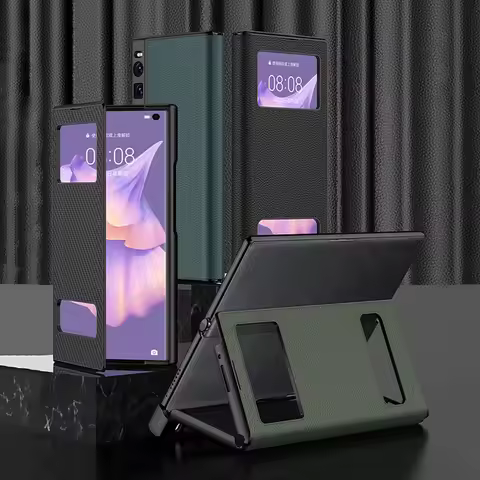 Luxury Leather Magnetic Fold Stand Case For Huawei Mate Xs 2 Shockproof All-included Protective Hold