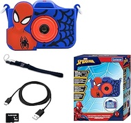 Lexibook, Spider-Man DJ078SPLXB 4-in-1 Camera for Kids with Protection, Photo, Video, MP3 and Game F