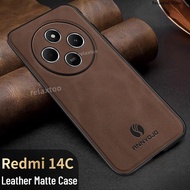 Casing For Xiaomi Redmi 14C 13C 14 C Redmi14C Redmi13C 4G 5G Leather Matte Soft Magnetic Phone Case 