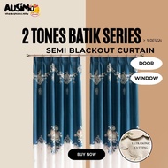 #LAH3 C92-C145 120X220CM C61-C100 Langsir Semi Blackout Curtains Ready Stock In Malaysia/ DoorWindow
