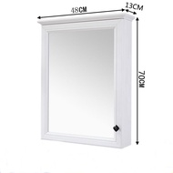 Bathroom Mirror Cabinet Wall-Mounted Mirror Box with Storage Rack Bathroom Storage Cabinet Bathroom Dressing Mirror Wate