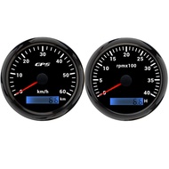 ELING 85mm GPS Speedometer Odometer 30 60 120 200 KM/H 3K 4K 6K 8K RPM Tachometer with 7 Colors Back