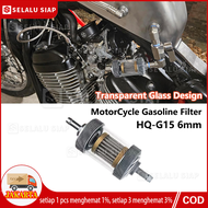 Filter Bensin Saringan Bensin Kaca Cnc Filter Glass Transparan Saringan Filter Bensin Motor Universa