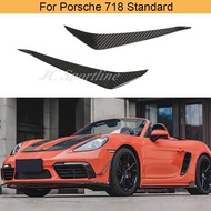 Front Bumper Fins Splitters Canards For Porsche 718 Standard 2016-2021 Carbon Fiber Front Bumper Air