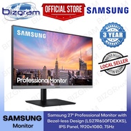 Samsung 27" Professional Monitor with Bezel-less Design (LS27R650FDEXXS), IPS Panel, 1920x1080, 75Hz