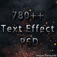 780++ 3D Text Effect Photoshop files