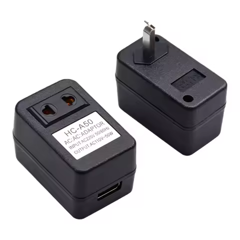Step Down Transformer Travel Adapter 50W AC 220V To 110V/110V To 220V Converter Portable Lightweight