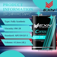 EXN CARIOS SAE 0W-20 0W20 FULLY SYNTHETIC ENGINE OIL 4 LITRES 3.5 LITRES