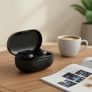 A6s Bluetooth 5.3 TWS Earbuds 12H Playtime Lightweight Comfort Fit Black Portable Earphones E6s