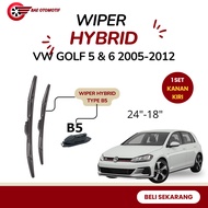 Volkswagen Golf 5 & 6 Hybrid Wiper Blades Right Pair Front WiperKiri