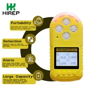 HIREP Factory Direct Sales Yellow 0-100ppm EX O2 NH3 Cl2 4 in 1 Gas Detector Portable Multi-Gas Anal