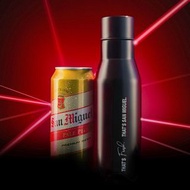 生力不銹鋼真空瓶啤酒限量珍藏版運動雙層水樽保溫瓶燒瓶水壺密實金屬水瓶水杯露營野餐戶外便攜隨行鋁樽黑色 500ml 9.5" San Miguel Stainless Steel Vacuum Bott