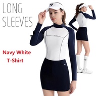 Pgm Lente Vrouen Zonnebrandcrème Lange Mouw Tops JS Zijde เสื้อกอล์ฟ Slanke Kokerrok A-Gevoerde Rokk