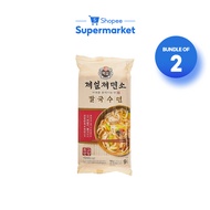 [Bundle of 2] CJ Beksul Plain Noodles - Thick (Kalkuksu-myun) (900g)