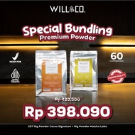 WillnCo Bundling Matcha Chocolate Latte 1kg i Cocoa Signature 1kg + Matcha Latte