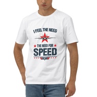 Top Gun I Feel The Need Speed Stars Movie F14 Tomcat Maverick Cotton T-Shirt