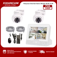 XIHANCAM Paket CCTV POE 4 Channel 8MP Paket NVR POE Dengan Monitor 4CH 4 Kamera Komplit Siap Pasang