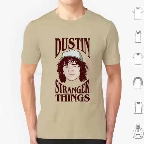 Dustin T Shirt 6xl Cotton Cool Tee Netflix Tv Shows Tv Series Mike Eleven Lucas Dustin Demodorgon Jo