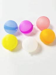 6入組帶袋矽膠水球，六種顏色，適用於泳池玩具