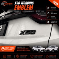 Proton X50 (2020-2024) / Proton X50 Facelift 2025+ Rear X50 Wording Emblem Rear X50 Logo Cover