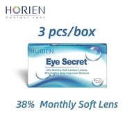 (3 pcs) Horien Eye Secret 38% Monthly Disposable Lens Clear Contact Lenses