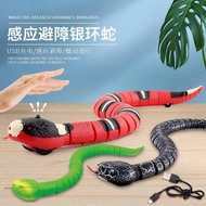Intelligent Animal Simulation Snake Sensing Obstacle Avoidance Silver Ring Snake Novelty Electric To